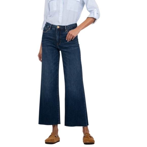 Kut from the Kloth Denim - Kut from the Kloth Meg Fab Ab Wide Leg High-Rise Crop Jeans
